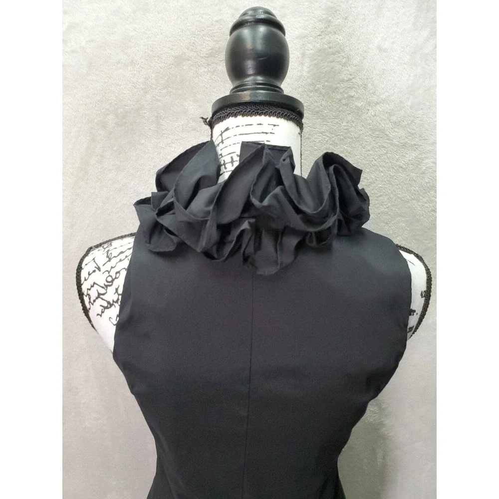 Cache Black Ruffle Halter Cocktail Dress - Picture 8 of 10